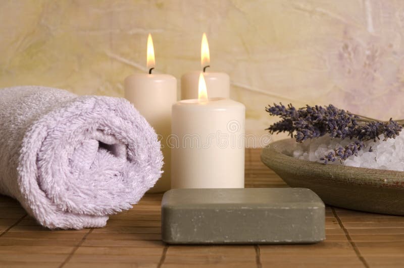 Lavender bath items. aromatherapy