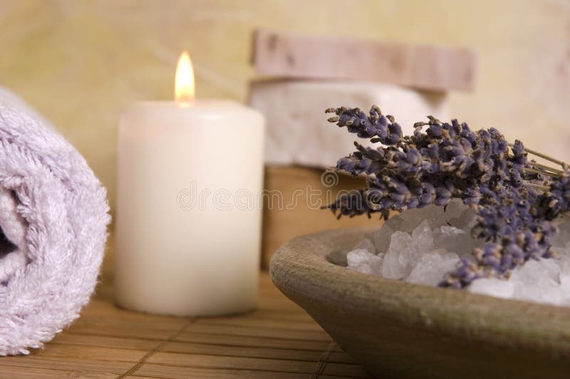 Lavender bath items. aromatherapy