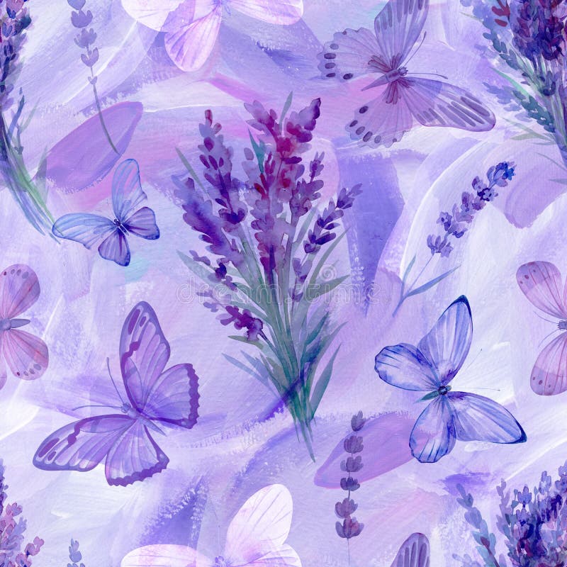 Butterfly on Purple Flowers Wallpaper  iPhone Android  Desktop  Backgrounds