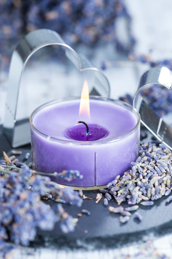 Lavender Candle stock image. Image of fragrant, alternative 41120591