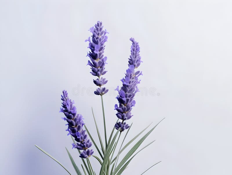 Lavender Flower in Studio Background, Single Lavender Flower, Beautiful