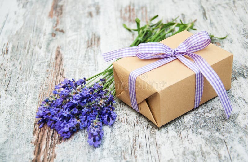 Lavender and gift box