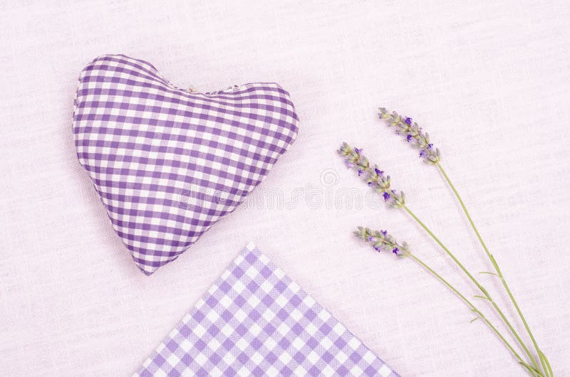 Lavender with heart and cloth of cloth