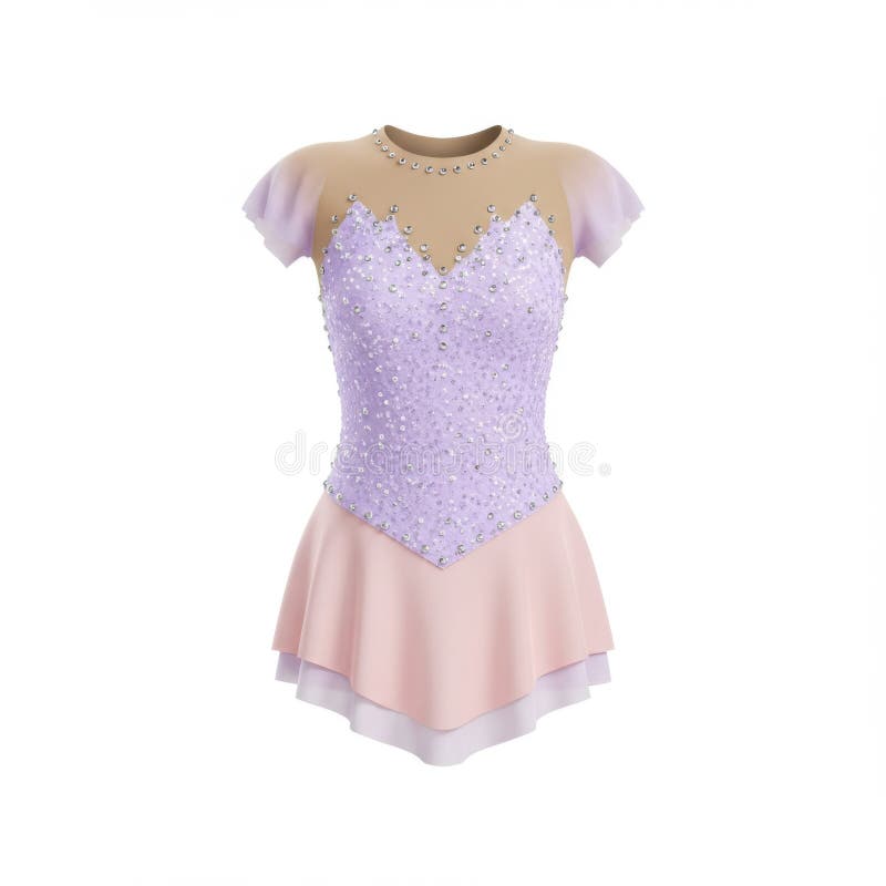 Lavender Ice Sukienka z różową warstwową spódnicą royalty ilustracja
