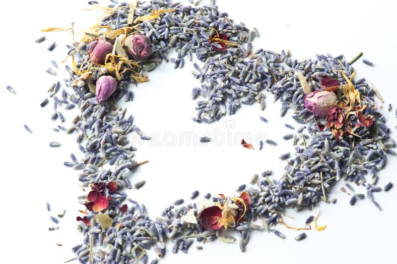 Lavender Potpourri Heart stock photos Lavender Potpourri Heart stock photos