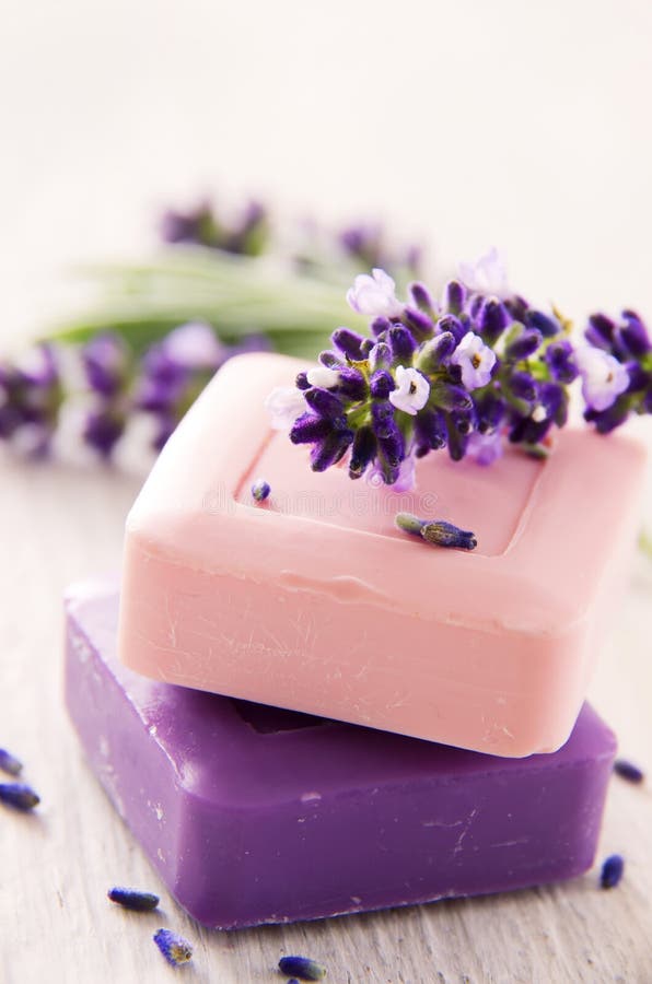 Lavender soap stock image. Image of bathroom, plant, decoration 25701501