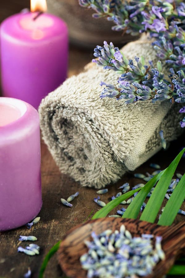 Spa with Lavender and Towel Stock Photo Image of aroma, close 22112202