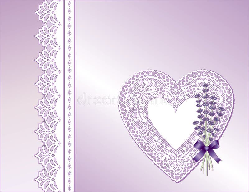 Lavender & Violet Lace Heart Present