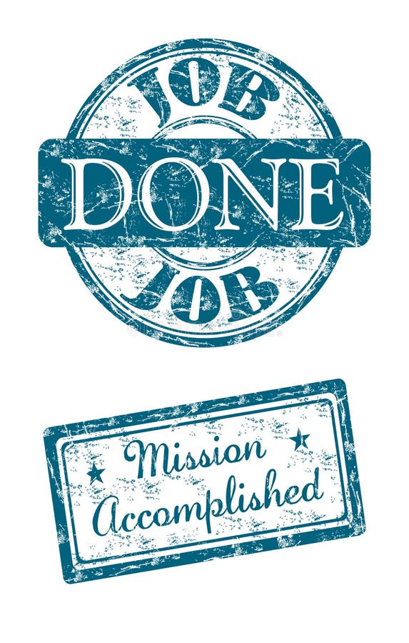 Lavoro fatto e missione compiuta royalty illustrazione gratis