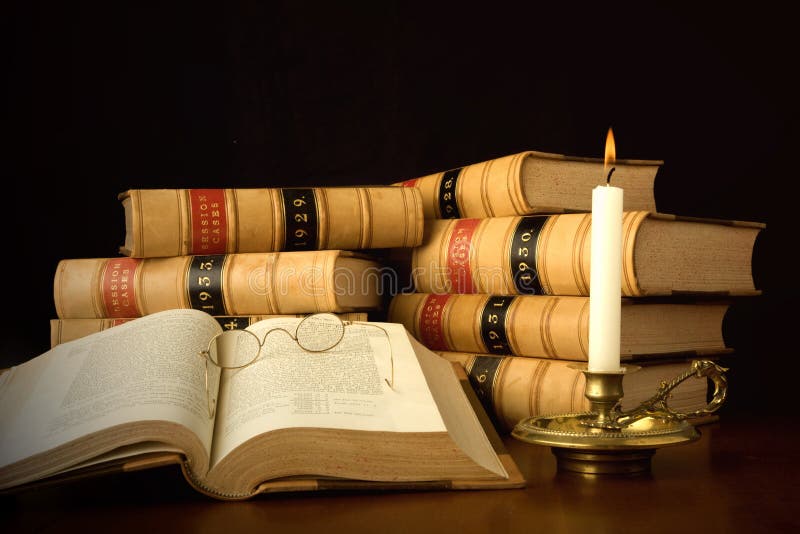 Law books by Candlelight