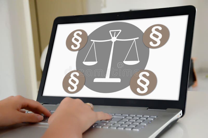 Law Concept on a Laptop Screen Stock Image Image of paragraph