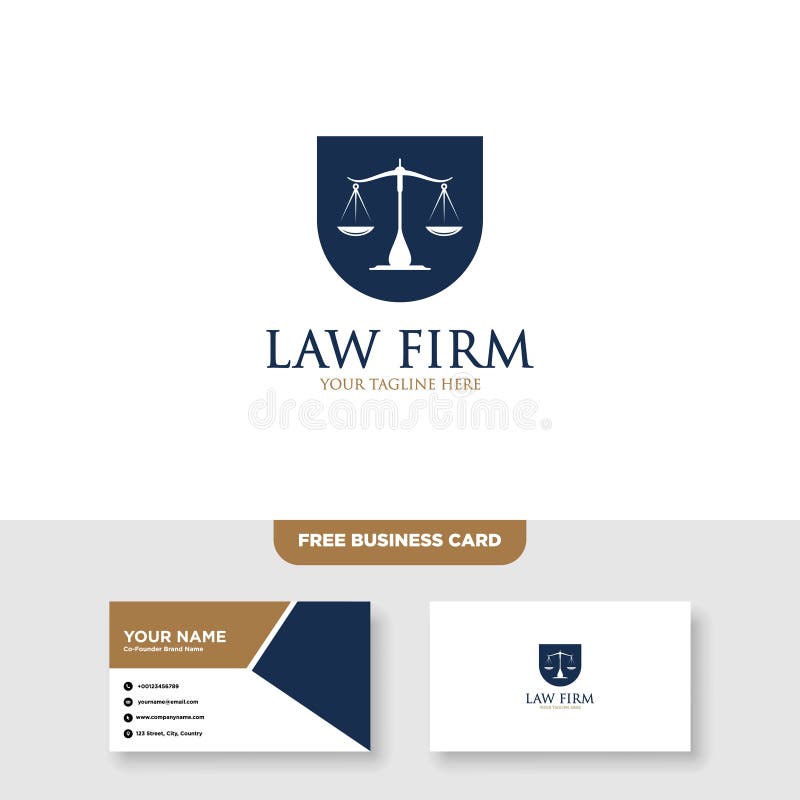 Law Firm Logo, Attorney Logo - Vector, Free Bussines Card Mockup Stock ...