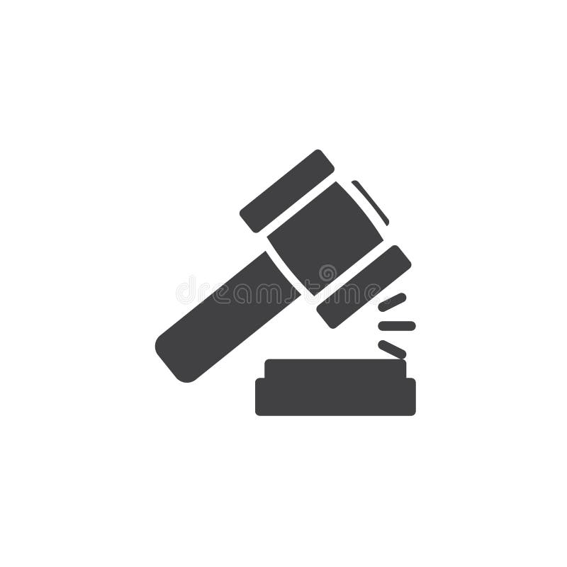 Law gavel vector icon stock vector. Illustration of judgment 112450815