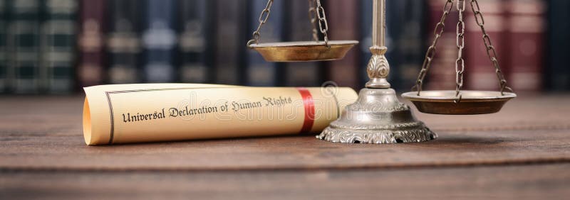 Scales of Justice, Universal declaration of human rights royalty free stock images Scales of Justice, Universal declaration of human rights royalty free stock images
