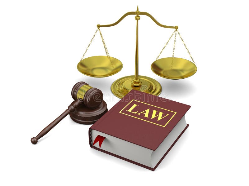 Law symbols stock illustration. Illustration of white 31247846