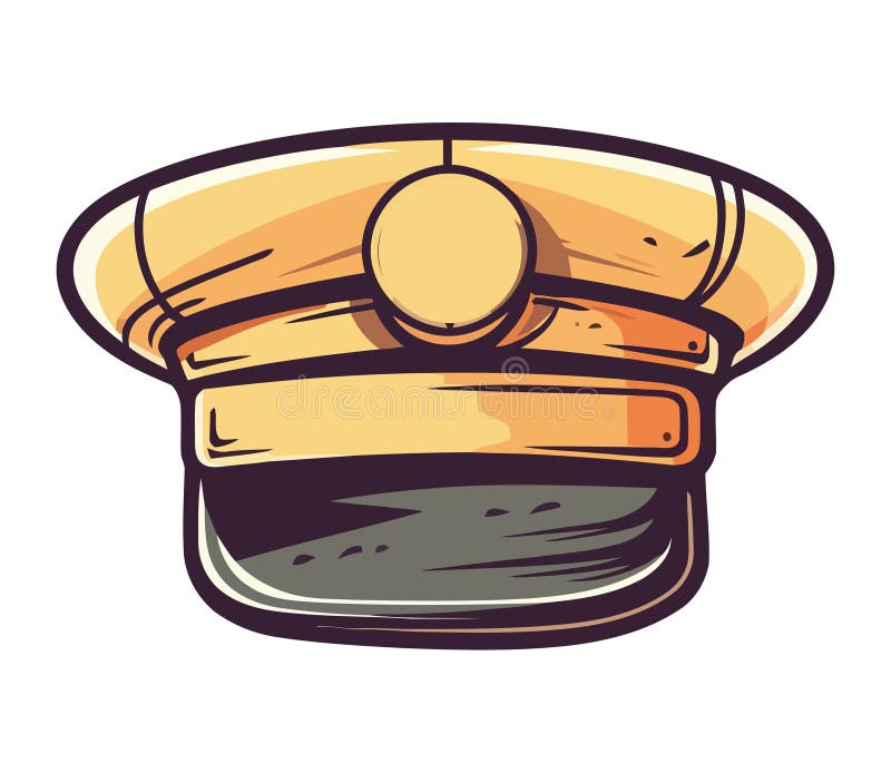 Law Uniform Cap Accessory Sketch Style Stock Illustration