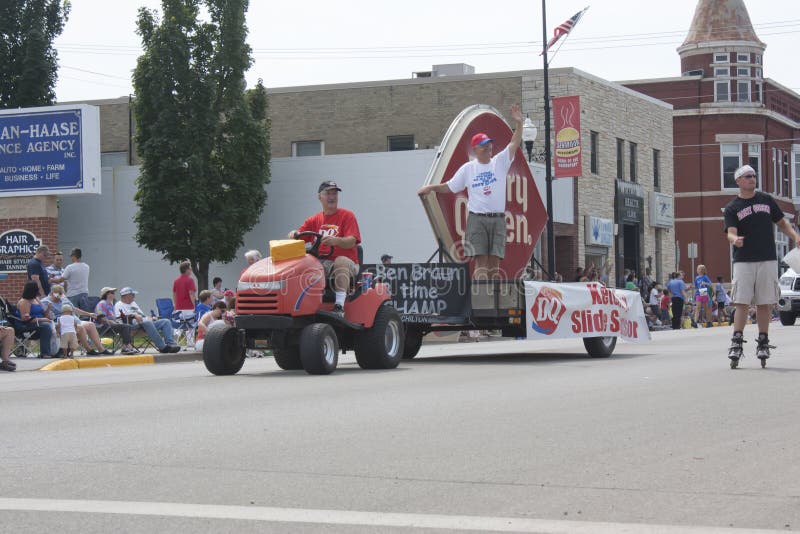 Lawn Mover Pulling Dairy Queen Float Editorial Photo Image of parade
