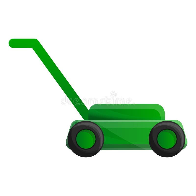 Cartoon Man Mowing His Lawn Stock Vector - Illustration of lawnmower