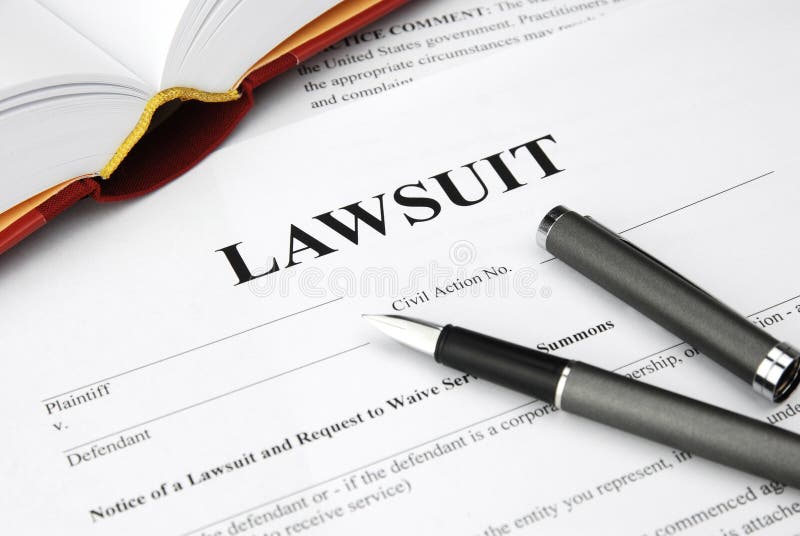 Lawsuit form royalty free stock photography Lawsuit form royalty free stock photography