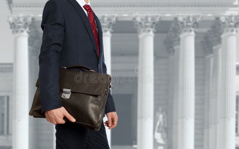 The Lawyer with a Briefcase Stock Photo Image of coat, stairs 64538658
