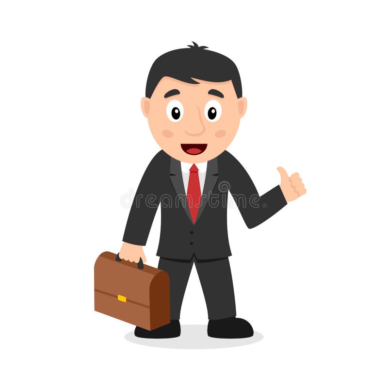 Lawyer Cartoon Character Holding a Bag Stock Vector - Illustration of work,  series: 135364762