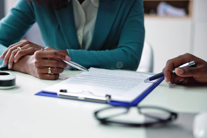 Lawyer Contract Mediation and Review Stock Photo Image of mediation