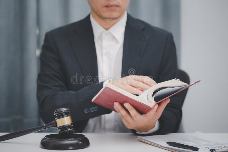 Lawyer Discussion Advisor To Client at Modern Office. Stock Photo