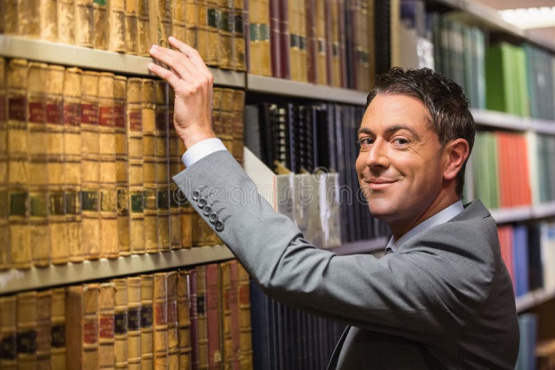 Lawyer Picking Book in the Law Library Stock Photo Image of study