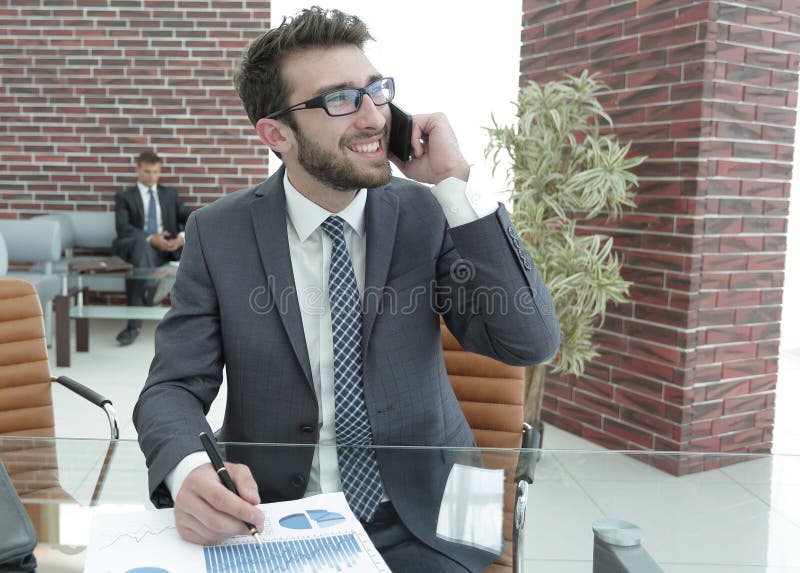 Lawyer Talking To a Client on the Smartphone Stock Photo Image of