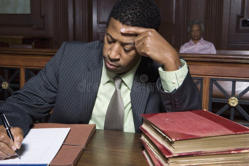 Lawyer Working in Courtroom Stock Image Image of judicial, adult