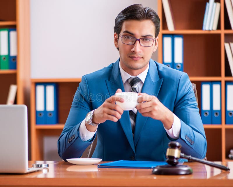 Lawyer Working in the Office Stock Photo Image of courthouse