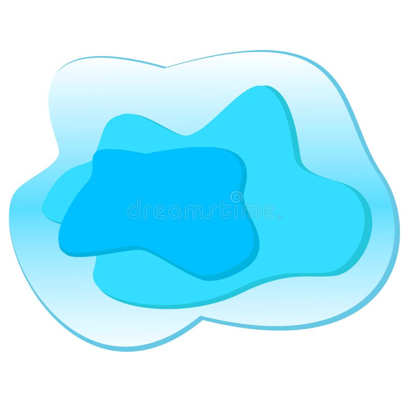 Layered blue liquid blobs. Abstract spot as template for logo background. light sky aqua blotch for modern card design royalty free illustration Layered blue liquid blobs. Abstract spot as template for logo background. light sky aqua blotch for modern card design royalty free illustration