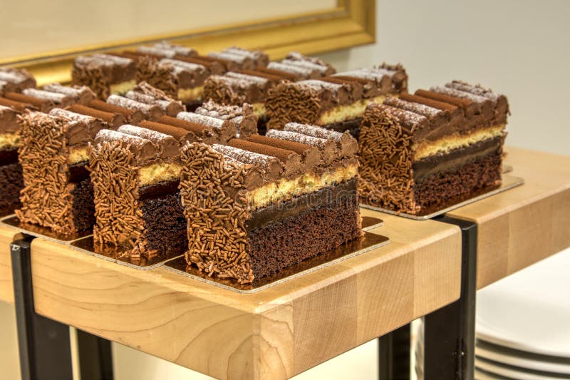 Layered Chocolate Mousse Cake for Dessert Stock Image Image of cake