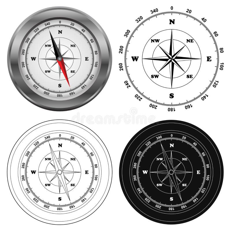 Vector illustration pattern of compass royalty free illustration