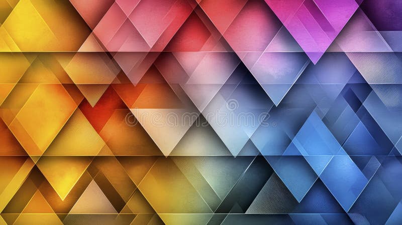 Layered triangular shapes in vibrant colors abstract design digital art modern aesthetic high-resolution viewpoint vector illustration