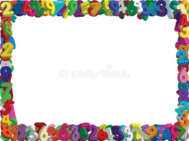 3D Numbers border- vector stock vector. Image of graphic - 29701083
