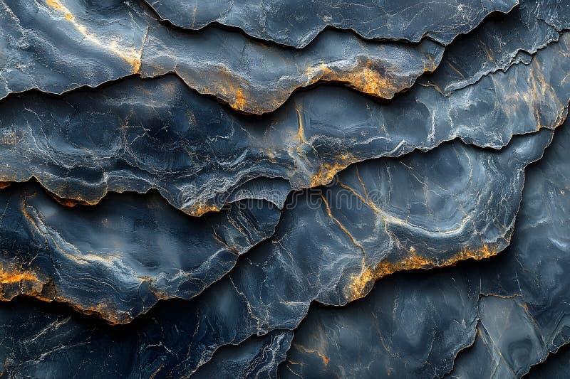 Abstract Natural Rock Layers with Gold Veins - Textured Background for Design Generative AI vector illustration