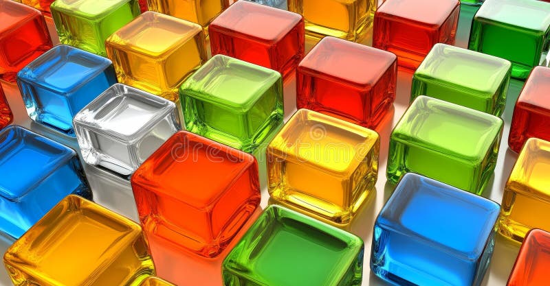 Layers and reflections of light are showcased in an abstract design of vivid triangular shapes royalty free stock image