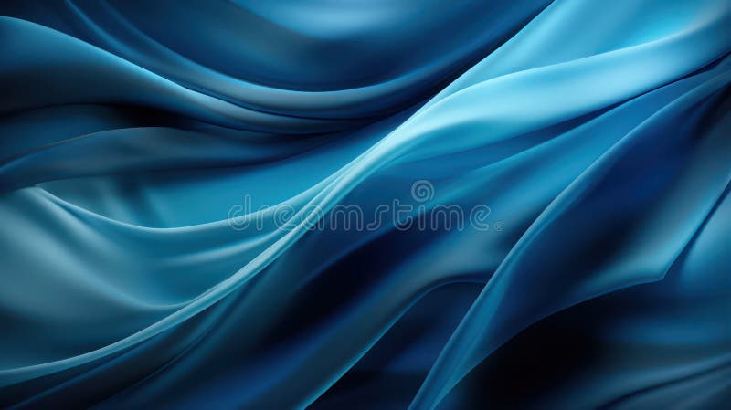 Layers of Silk: Abstract Blue Background stock illustration.