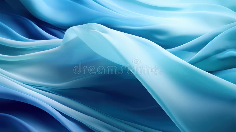 Layers of Silk: Abstract Blue Background vector illustration.
