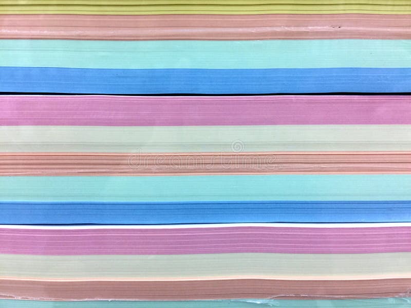 Layers of Stacked Color Papers stock photography