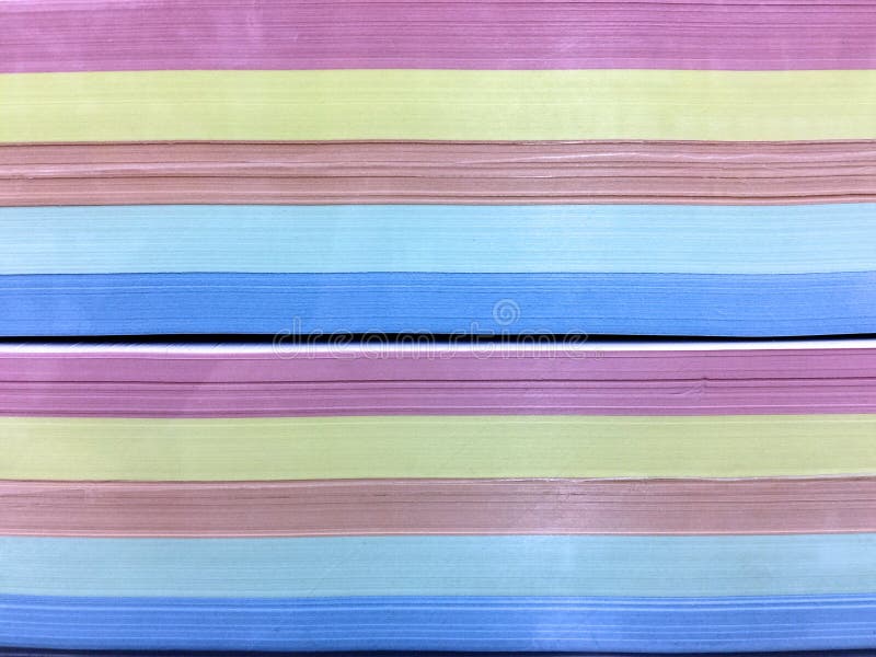 Layers of Stacked Color Papers stock photography
