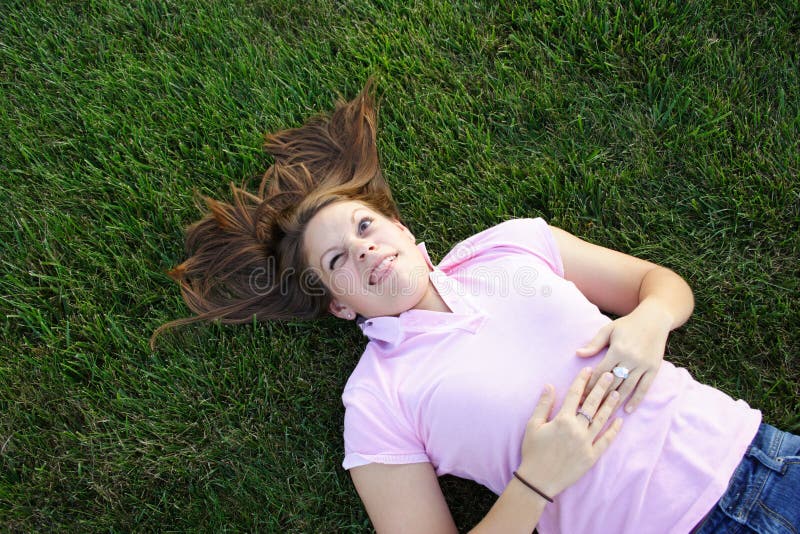 Laying in the grass