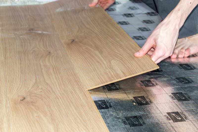 Cut The Laminate By Hand With A Small Hacksaw The Sheet Of A Hand