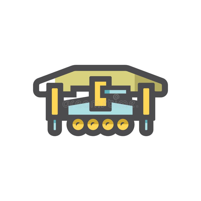 Laying railway sleeper vechicle Vector icon Cartoon illustration stock illustration