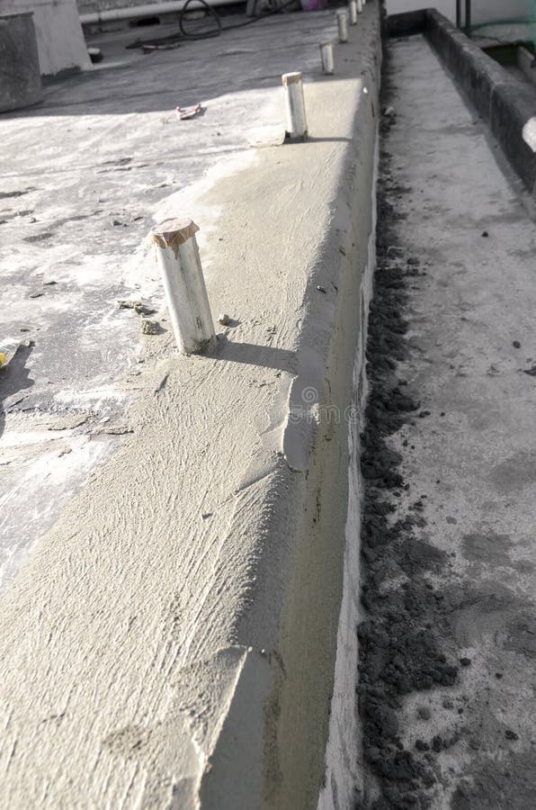 Laying of Waterproofing Sheathing and Insulation on a Roof Stock Image Image of seal, flame