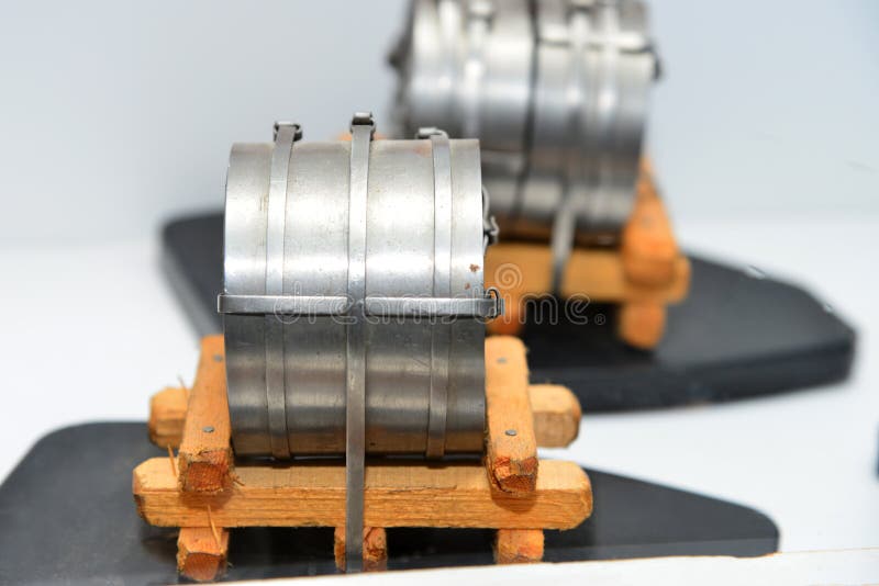 Layout of cold rolled metal after rolling in a roll in a packaged product in the metallurgical industry royalty free stock photography Layout of cold rolled metal after rolling in a roll in a packaged product in the metallurgical industry royalty free stock photography