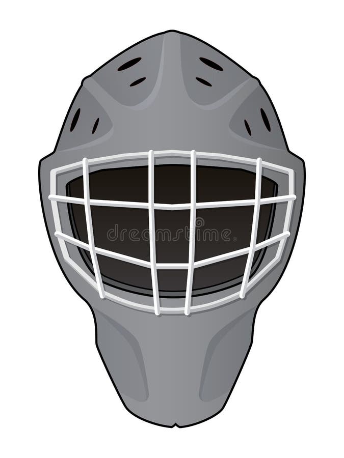 Download Layout Of Hockey Goalie Helmet Stock Vector - Illustration ...
