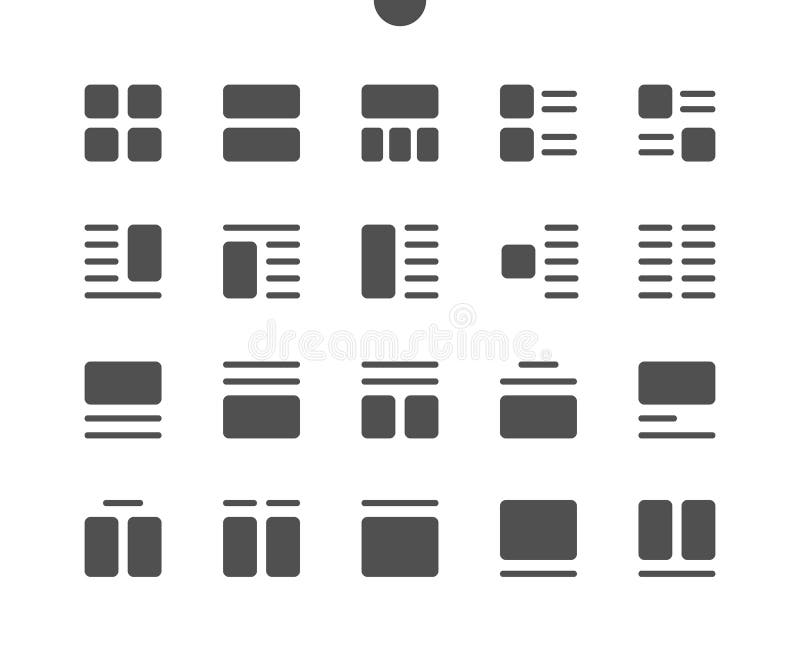 Layout v4 UI Pixel Perfect Well-crafted Vector royalty free illustration