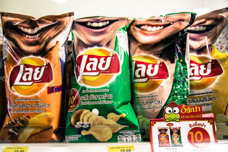 Lays Potato Chips in Thailand Editorial Stock Image Image of american